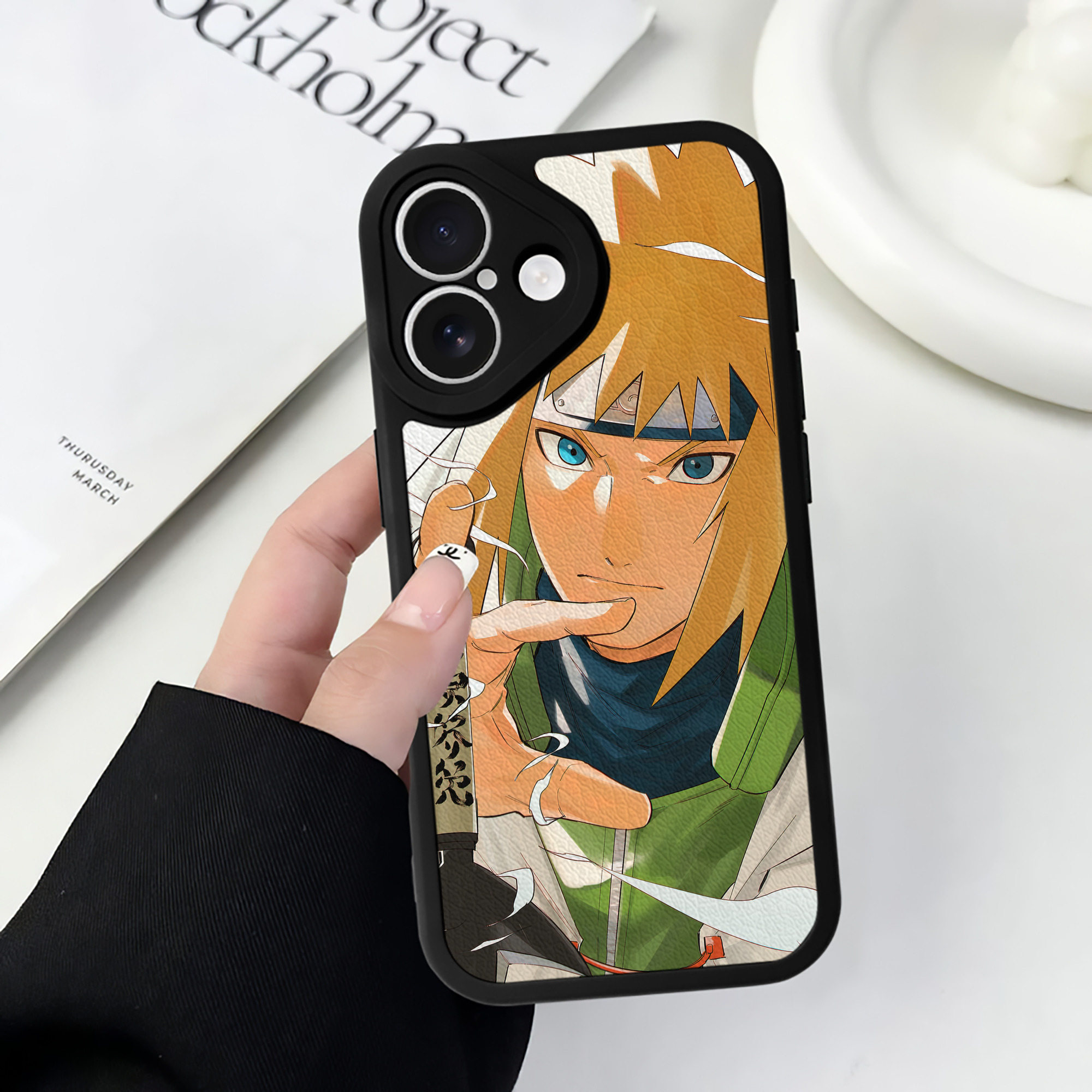 （画像用） NARUTO -ナルト- NARUTO -ナルト- 疾風伝 【iPhone 16シリーズ対応】シリコンスマホケース（レザー調） 材質：シリコン